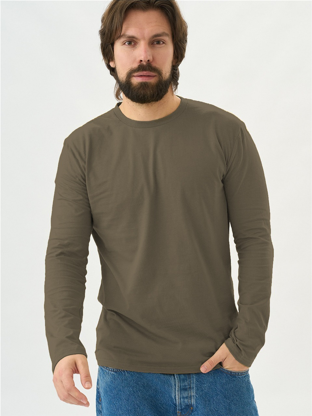 Лонгслив Premium хаки 180гр/м2