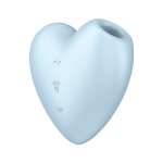 Голубой вибромассажер 7,5см с вакуум-волновой стимуляцией Satisfyer Cutie Heart
