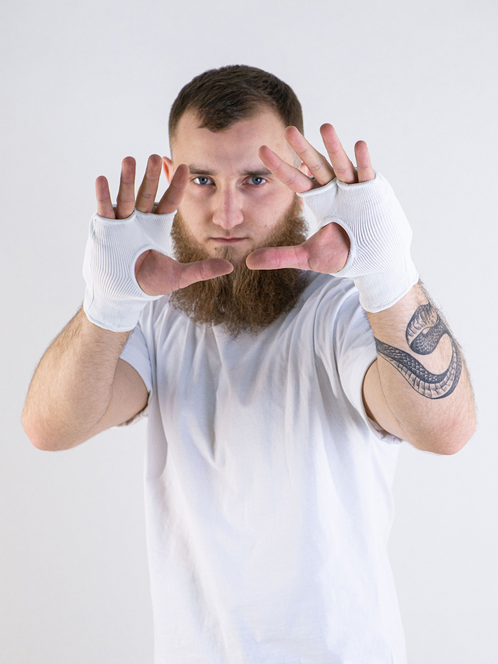 Накладки для каратэ BoyBo BO130, хлопок, белые