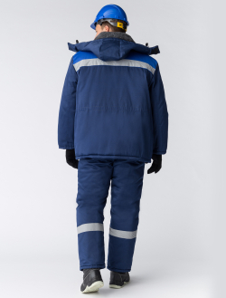 Костюм зимний Труженик-Ультра-2 IMP (тк.Смесовая,210) п/к, т.синий/васильковый
