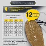 Стельки для обуви из натуральной пробки, универсальный размер 34-45 / EU 35-46, с линиями выреза, SHEGRA, 700734