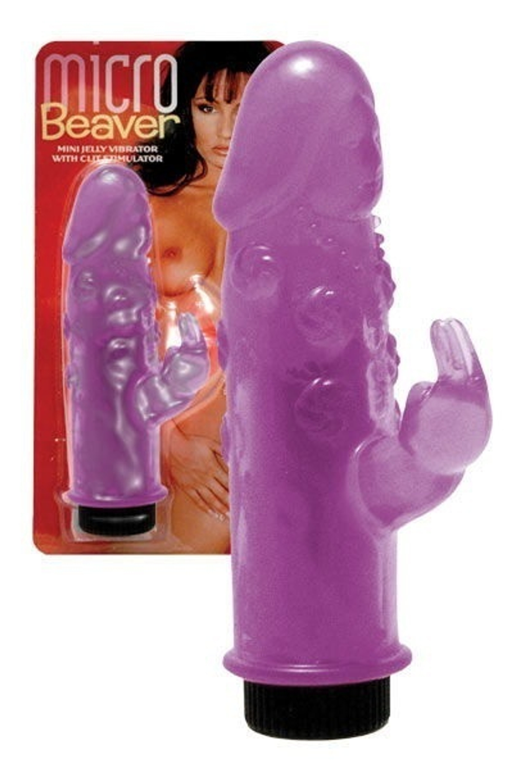 Небольшой вибратор с клиторальным стимулятором