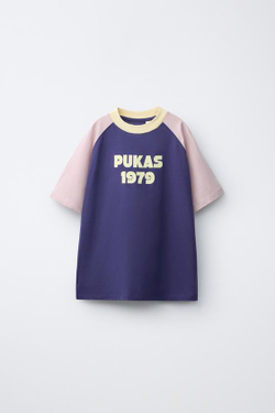ZARA X PUKAS ФУТБОЛКА РЕГЛАН PUKAS SURF, СИНИЙ