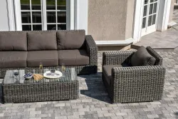 "Боно" лаунж-зона из искусственного ротанга, цвет графит