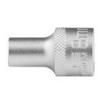 Головка торцевая, 8 мм, двенадцатигранная, CrV, под квадрат 1/2, хромированная Stels