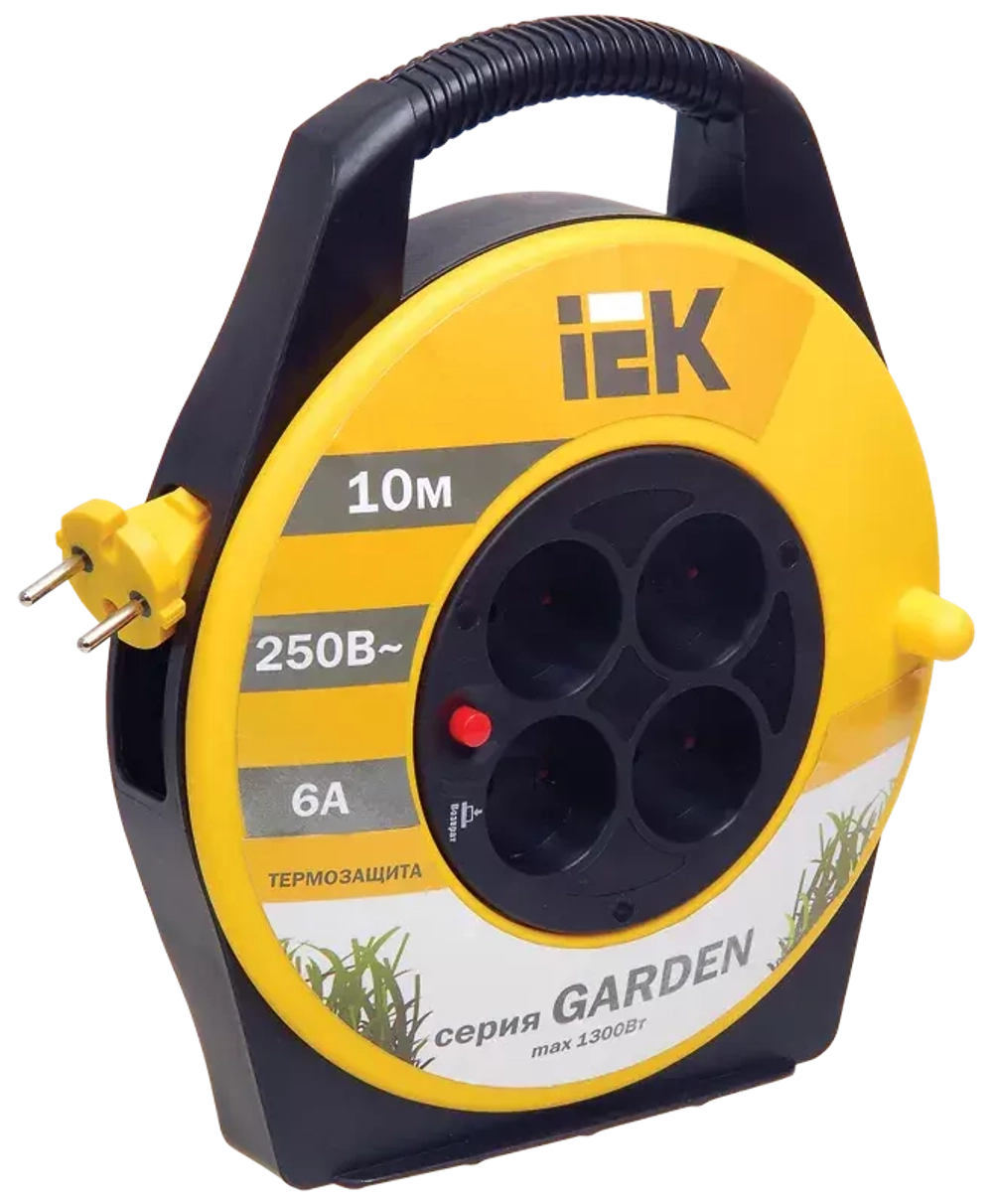 Катушка УК10 с т/з 4места 2P/10м 2*0,75 Garden ИЭК  WKP23-06-04-10