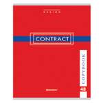 Тетрадь А5 48 л. BRAUBERG скоба клетка обложка картон "CONTRACT" (20 штук в упаковке)