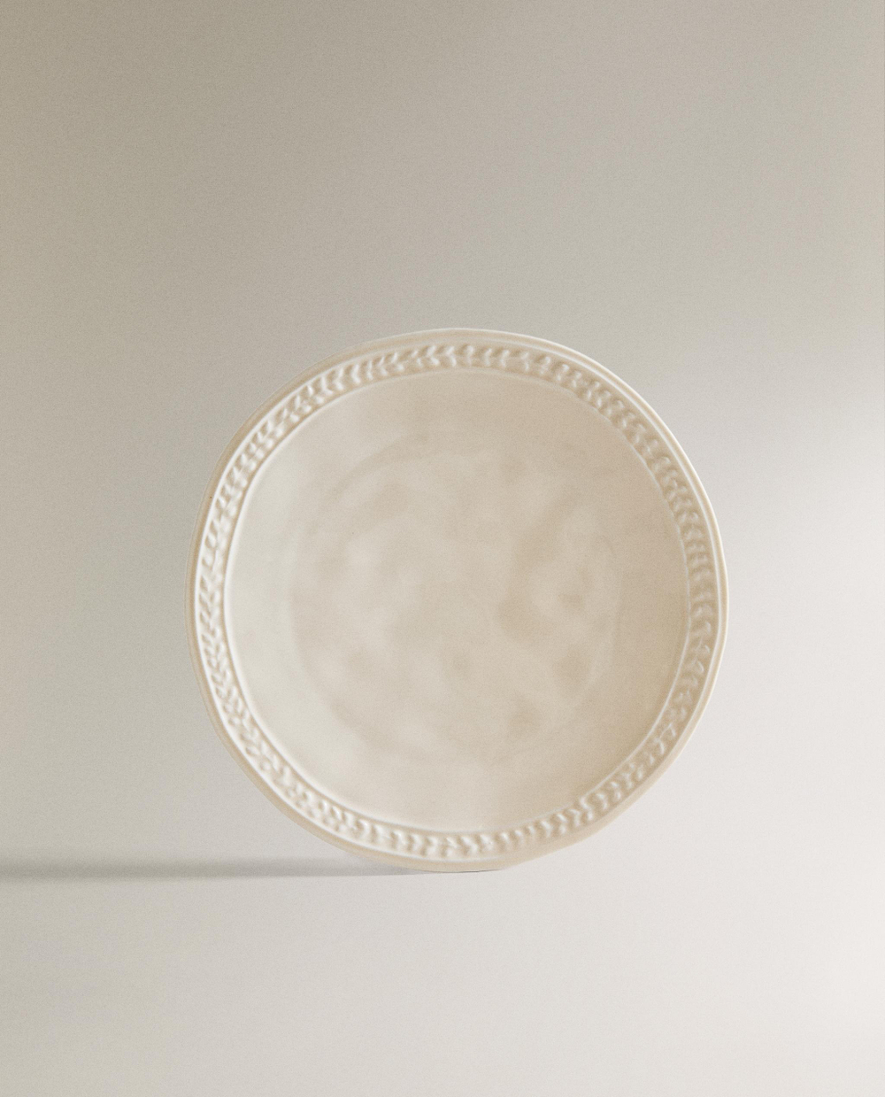 Zara Home набор столовой посуды из каменной керамики, цвет кремовый, 21 см