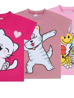 Футболка для садика.девочка.набор 3 шт