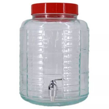 Бутыль с гидрозатвором, краном 5л стекло