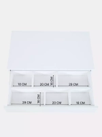 Комод RANT "INDY PRO" с органайзером 80 см. 4 ящика (арт.123) Cloud White