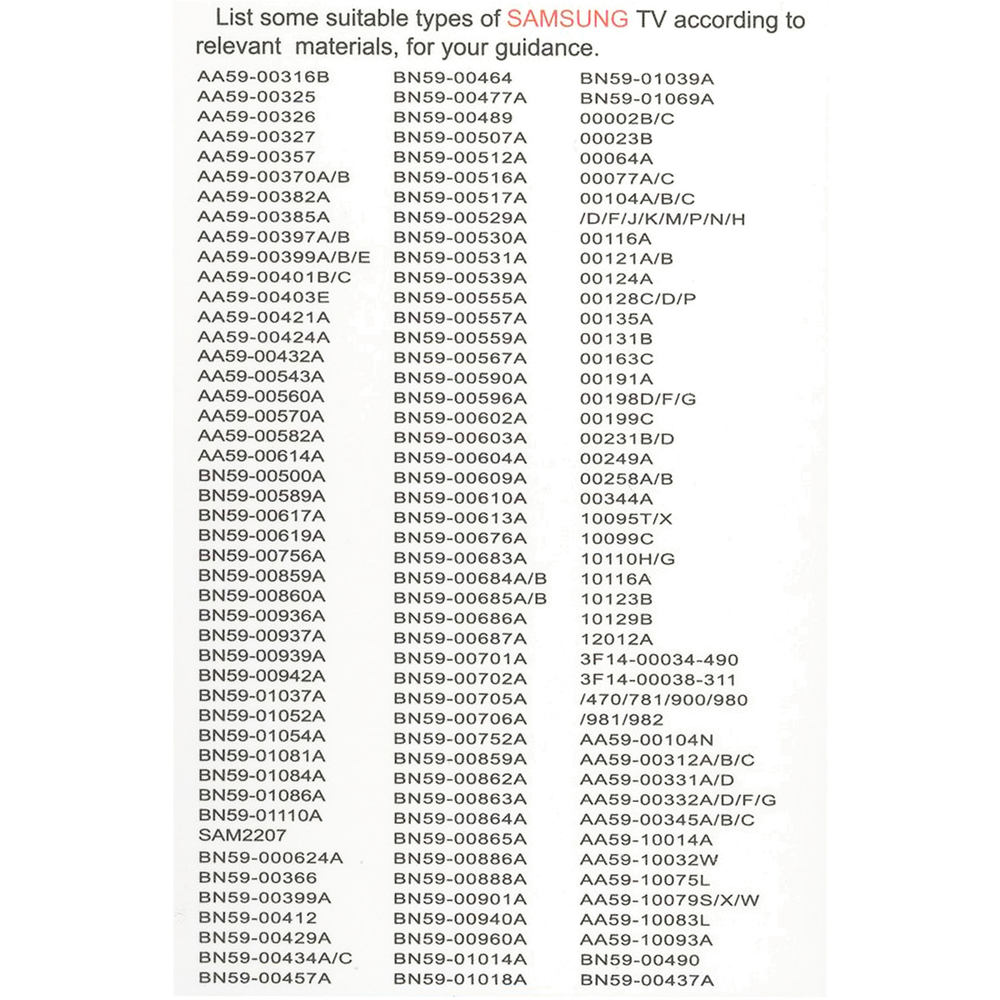 Пульт Huayu Samsung RM-016FC универсальный пульт корпус AA59-10107N /AA59-00104D/ 00198F/ 00104A / BN59-00107C ( заменяет все модели в похожих корпусах)