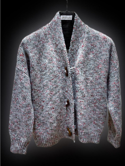 Вязаный кардиган оверсайз с V вырезом Allegro на пуговицах