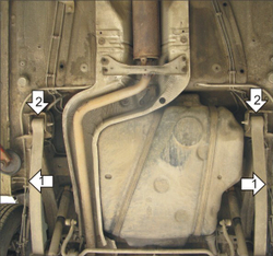 Защита Топл. бака. 2 мм, Сталь. для Volkswagen Caddy 2010-2021, Volkswagen Caddy 2004-2010 MOTODOR.02728