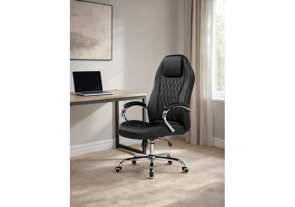 Офисное кресло Woodville Damian 1 черный, хром