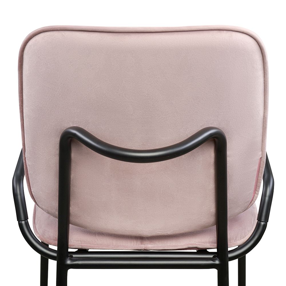 Стул Ror, Double Frame, велюр, черный/розовый