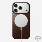 Задняя панель кожаная (Horween) Nomad Magnetic Leather  для iPhone 17 Pro Magsafe коричневый