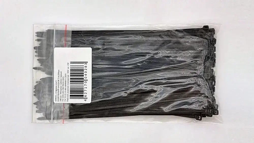 Феникс лайт+ Хомут 3.6мм x 200мм от 3мм до 50мм, 100 шт., Нейлон