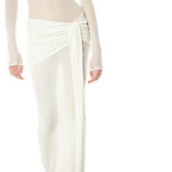 Комплект: платье, лиф, юбка со шлейфом из бифлекса