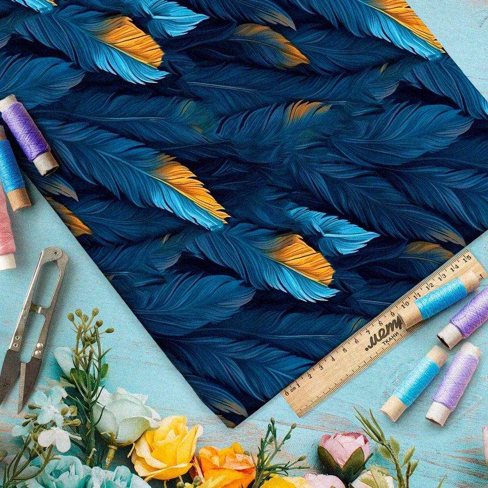 Ткань премиум Оксфорд 600D экзотические перья