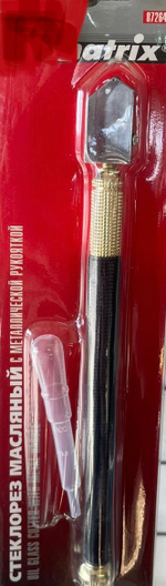 Стеклорез, однороликовый, с металлической ручкой 87264, масляный МАТРИКС