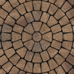 Тротуарная плитка КЛАССИКО (круг) - Листопад гранит Клен, комплект из 3 видов плит