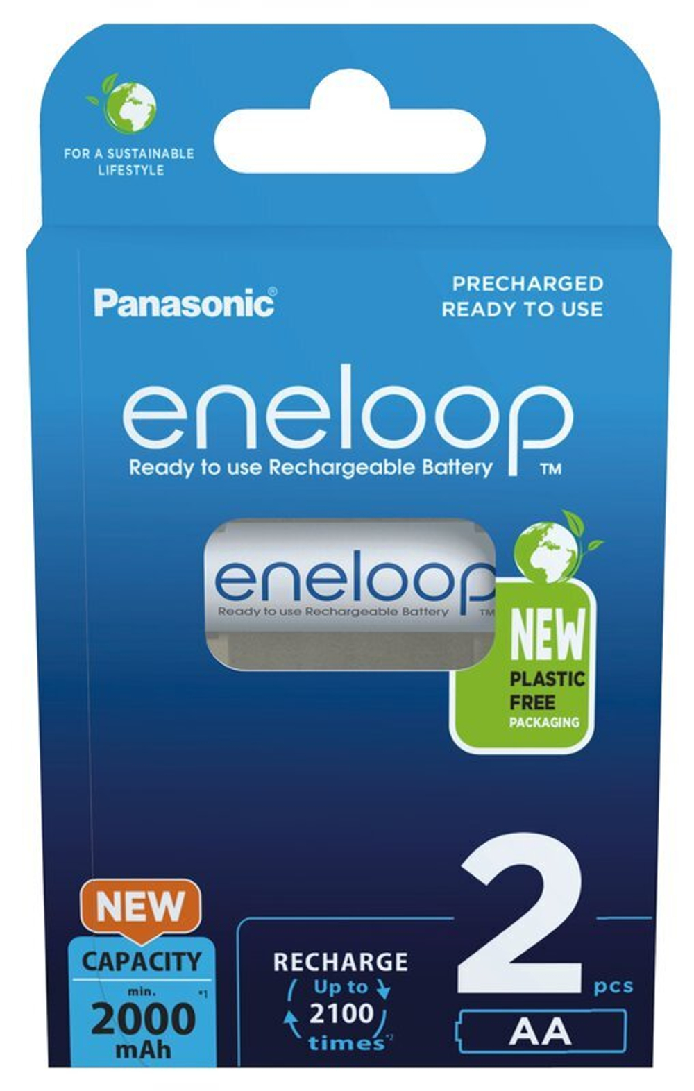 Аккумулятор Panasonic Eneloop BK-3MCDE/2BE 2000 mAh 2шт AA