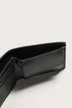 ZARA ГЛАДКИЙ КОШЕЛЕК, ЧЕРНЫЙ
