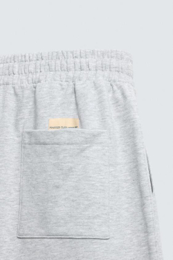 ZARA БРЮКИ-ДЖОГГЕРЫ BALLOON FIT С НАШИВКОЙ, СЕРЫЙ МЕЛАНЖ