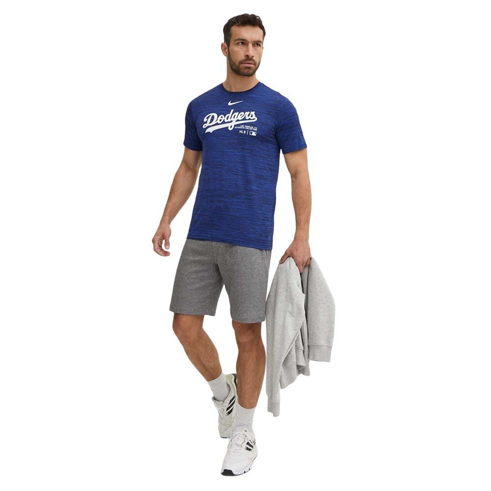 Nike Dri FIT MLB Los Angeles Dodgers Authentic Collection Practice Velocity T Shirt Navy Blue 9 396 Basketball Store