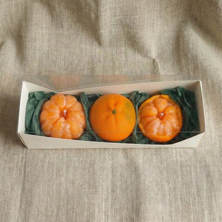 Набор "Свечи-мандарины", 3 шт.