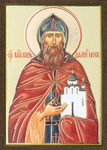 Икона "Даниил Московский" 6х9 на МДФ-6
