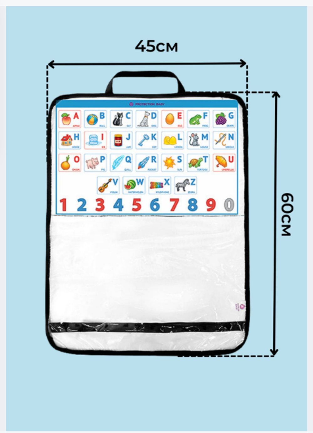 Защита на сиденье автомобиля Английский алфавит