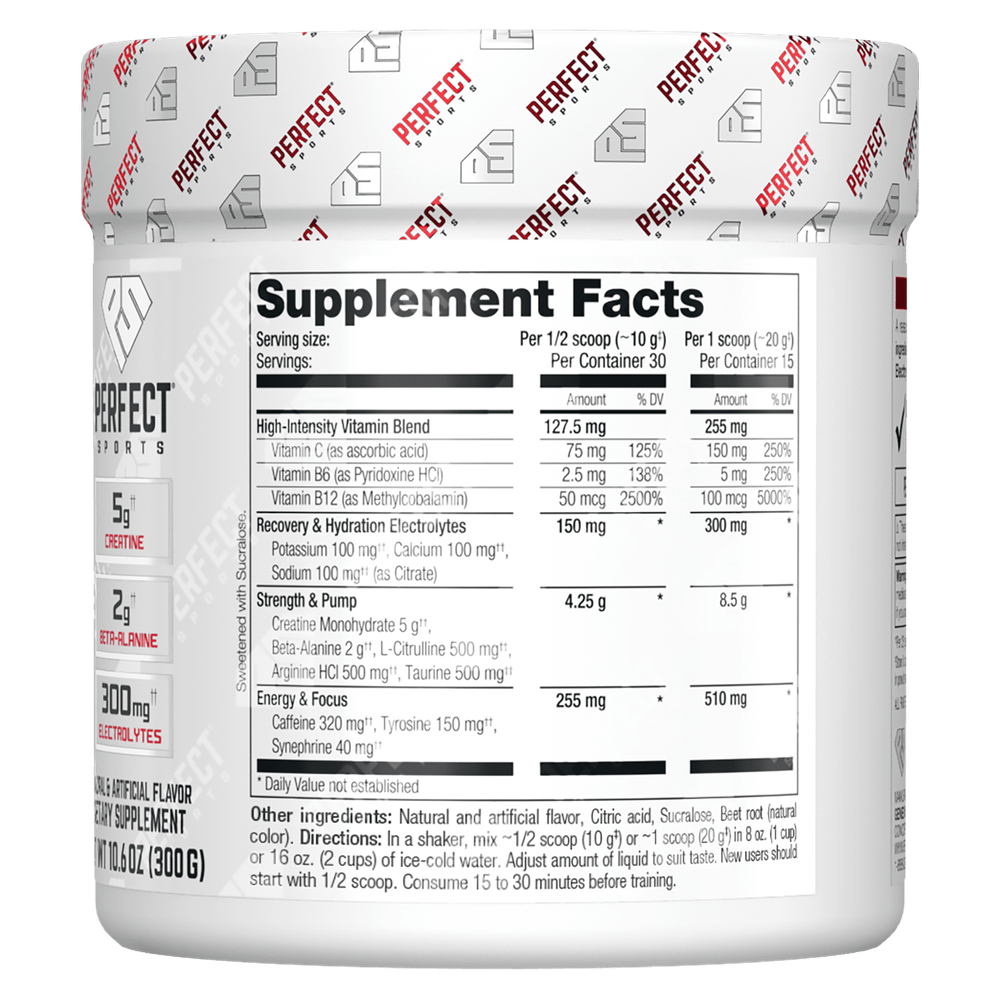PERFECT Sports, iPrep, Advanced Pre-Workout, фруктовый пунш, 300 г (10,6 унции)