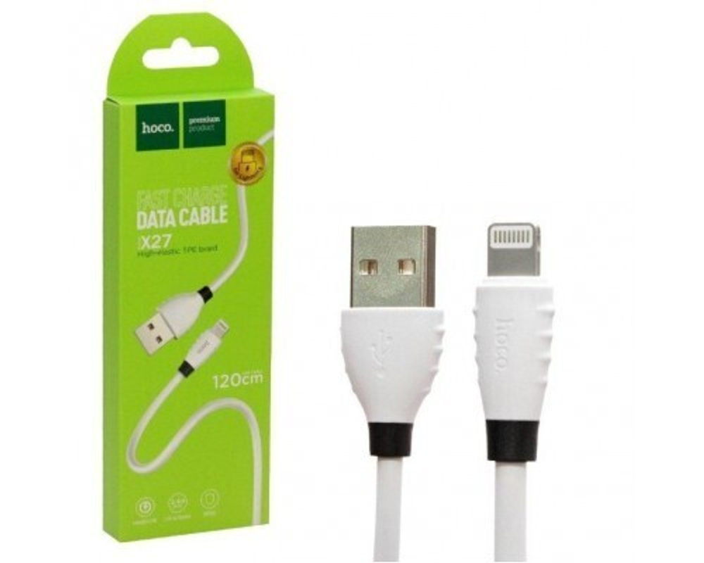 Кабель USB - Lightning HOCO X27 (белый) 1м