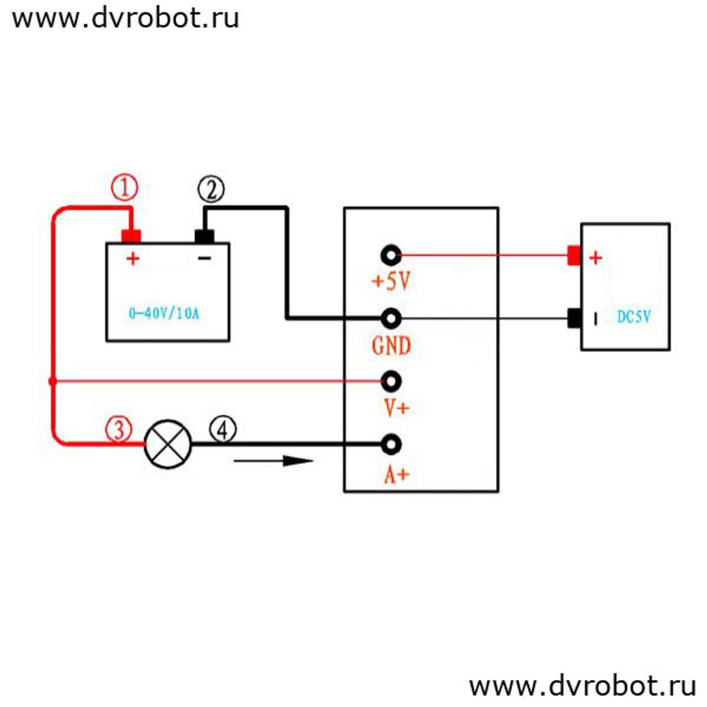 Модуль ампервольтметра 60V/10A