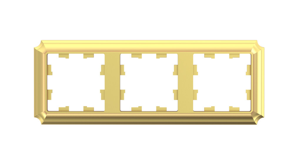 ATLASDESIGN ANTIQUE 3-постовая РАМКА, универсальная, ЗОЛОТО