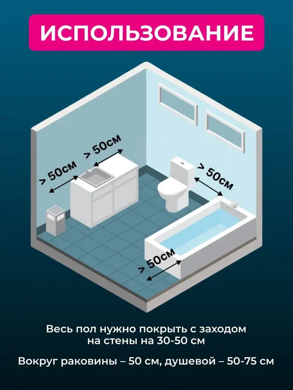 Гидроизоляция TLM Gidro для ванной, душевой, пола, кровли, бетона, потолка - 3,9 кг