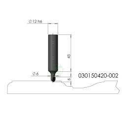 Изображение алмазной фасадной фрезы GT 030150420-002, профиль