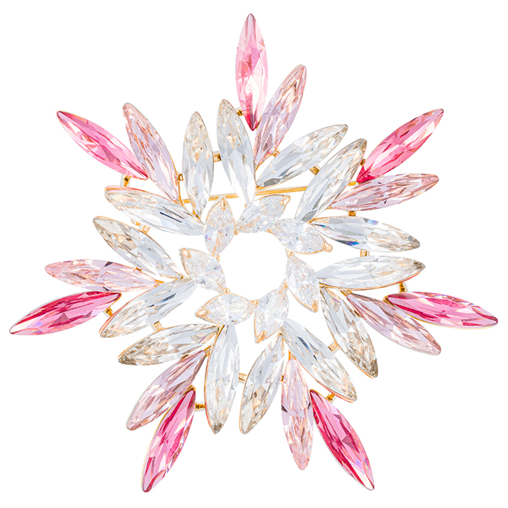 Брошь Fiore Luna ОРЕОЛ Zircon Crystal XR14406 R/G