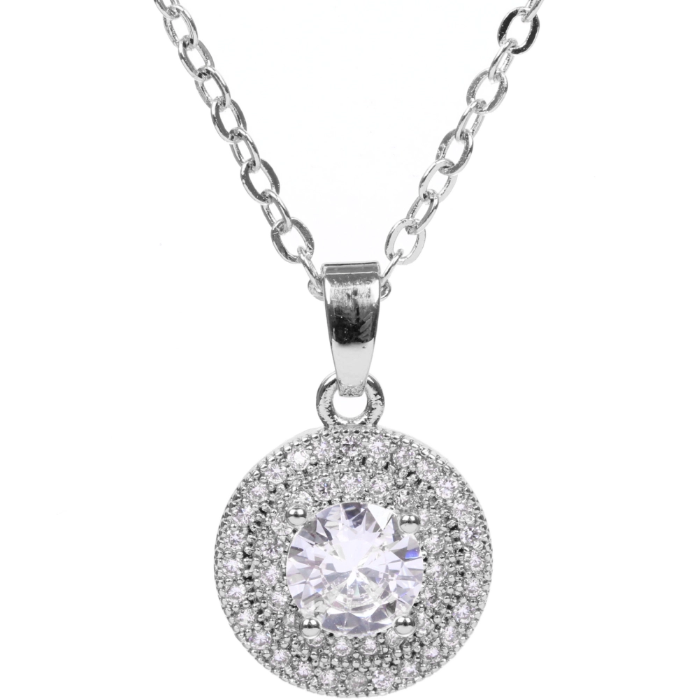 Подвеска из гиппоалергенного сплава со стразами «ЭЛЛАДА», цвет серебро и золото, d-20см/1см