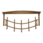 Вешалка настенная 5 крюч, с полкой, для одежды, 30х52.5х23.5 см, мет-л, Nika, ВНП4