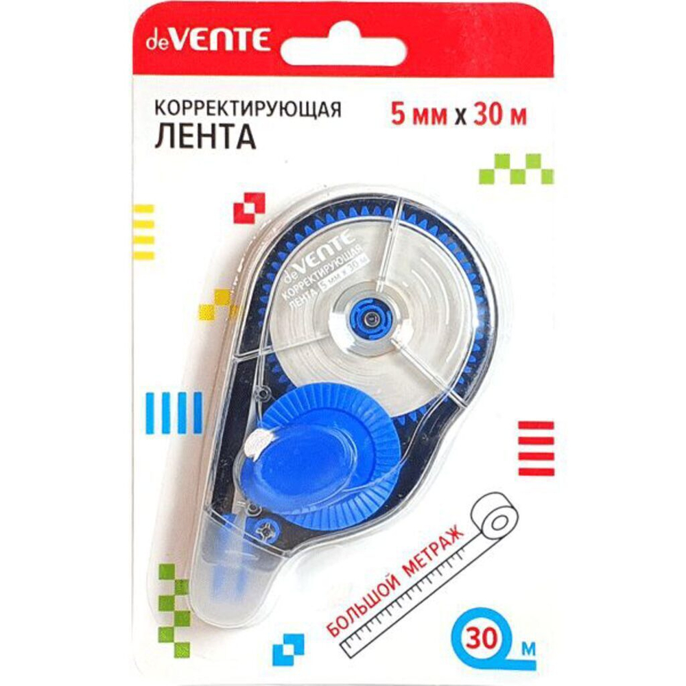Корректирующая лента deVENTE,  5мм*30м, полупрозрачный корпус