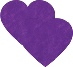 Фиолетовые сердечки-наклейки для груди