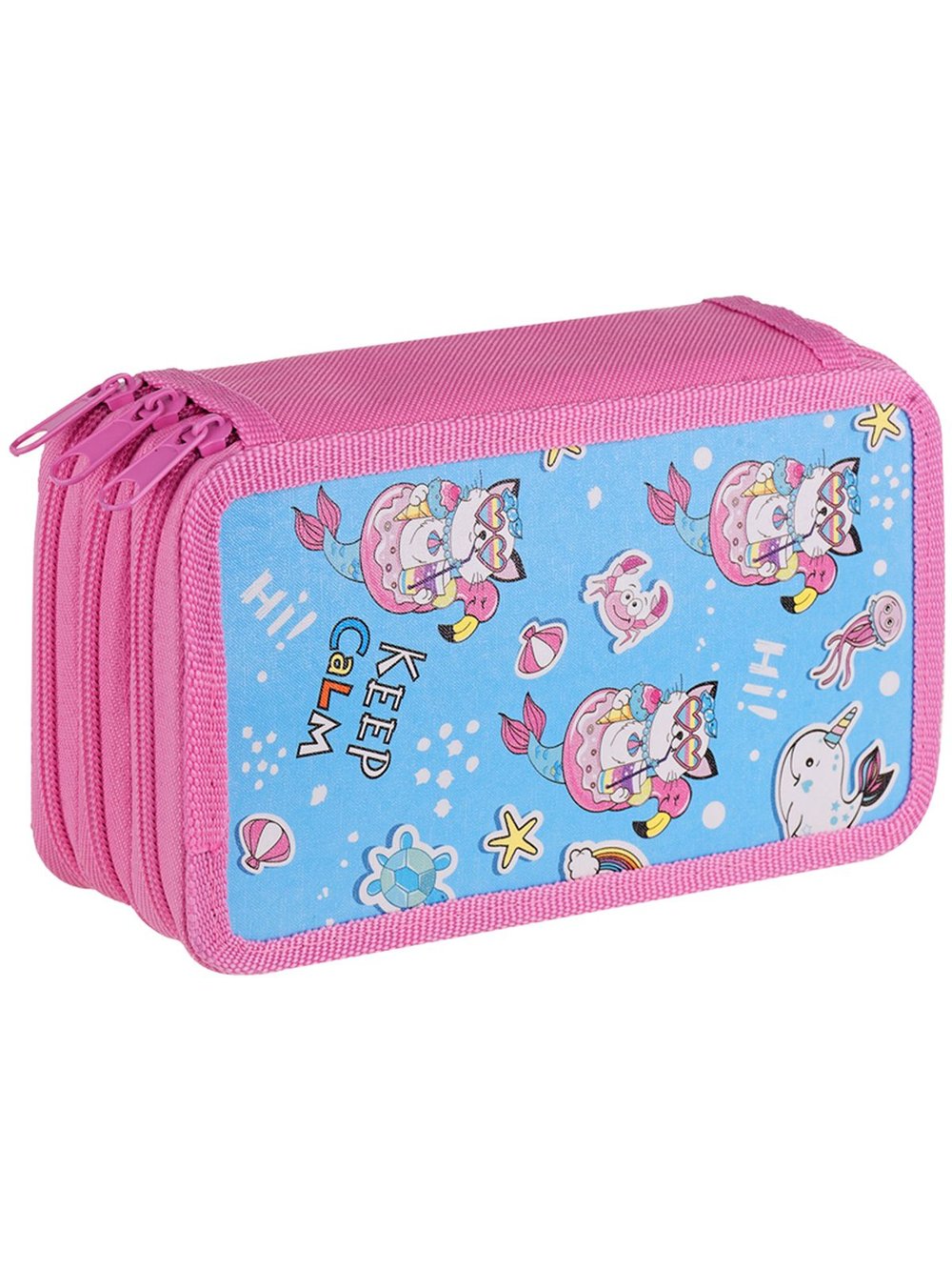 Пенал школьный 3 отделения ламинированный картон