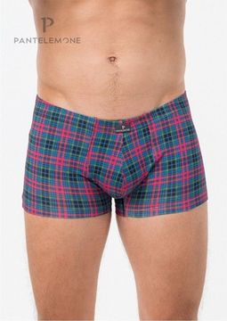 Трусы мужские боксеры Pantelemone PMH-1481, клетка сине-красная
