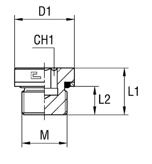 Заглушка V (Ш) 18х1.5 (o-ring)