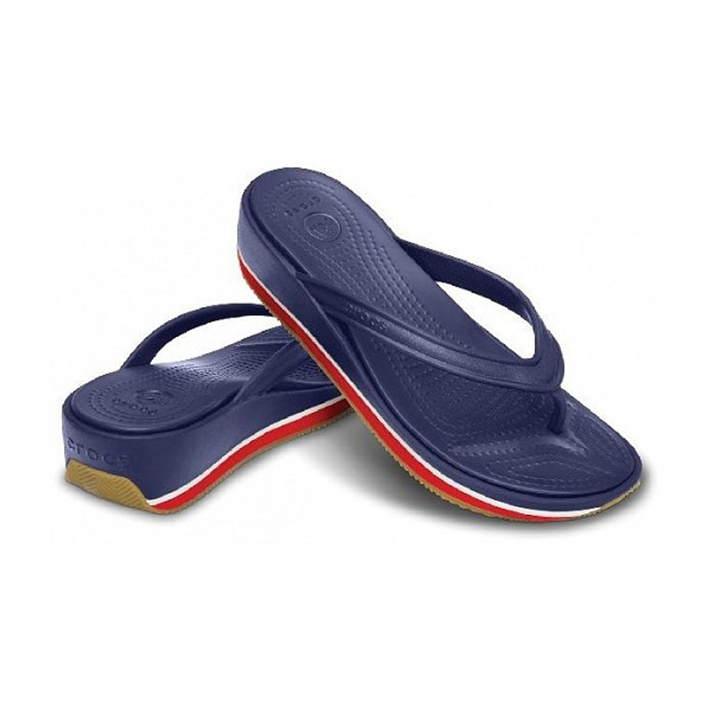 Сандалии Women’s Crocs Retro Flip Wedge Nautical Navy / Red