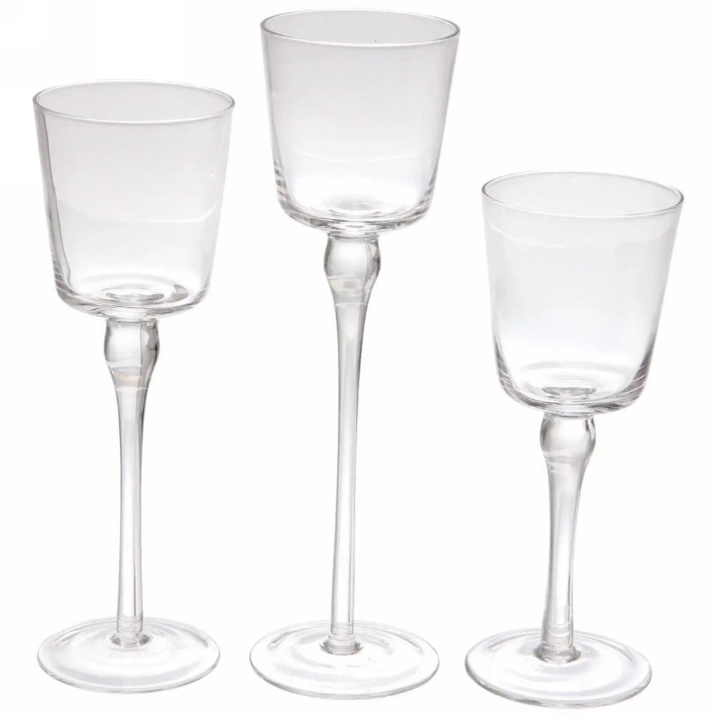 Подсвечники в наборе 3шт «Crystal» 7,5*20,23,26см