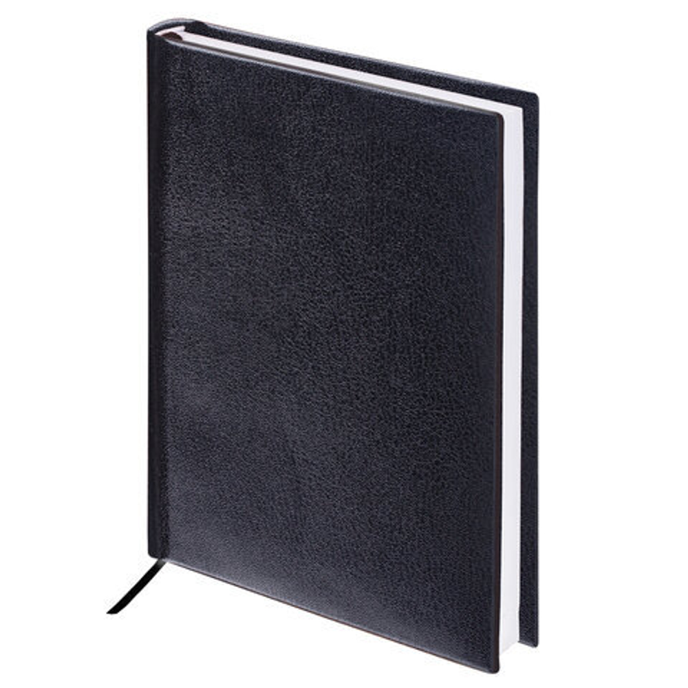 Ежедневник недатированный А5 (138х213 мм) BRAUBERG "Select", балакрон, 160 л., черный, 123429